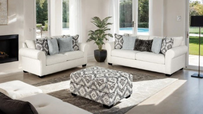 Furniture of America Queensbury White Transitional Accent Chair Model FM61113WH-CH-PT