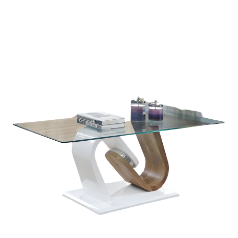 Furniture of America Batam White/Natural Tone Contemporary Coffee Table Model FOA4748C-TABLE