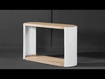 ACME Zoma White High Gloss & Oak Coffee Table Model LV02414