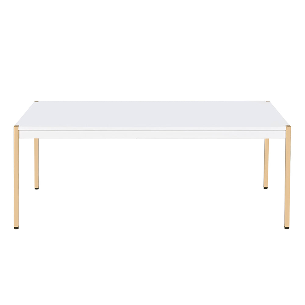 ACME Otrac White & Gold Coffee Table Model LV00034