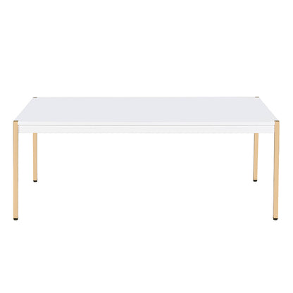 ACME Otrac White & Gold Coffee Table Model LV00034