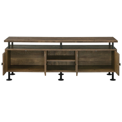 ACME Ensata II Rustic Oak & Black TV Stand Model LV00142