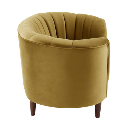 ACME Millephri Olive Yellow Velvet Loveseat Model LV00164