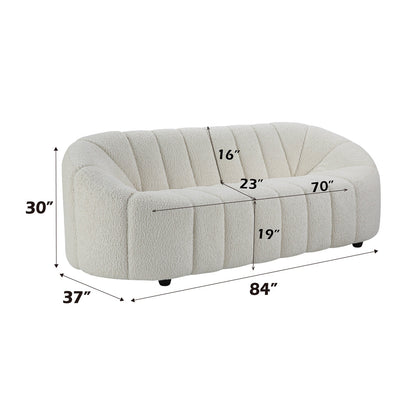 ACME Osmash White Teddy Sherpa Sofa Model LV00229
