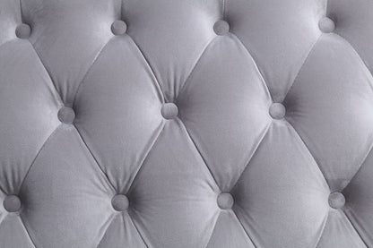 ACME Galelvith Gray Fabric Sofa with 6 Pillows Model LV00254