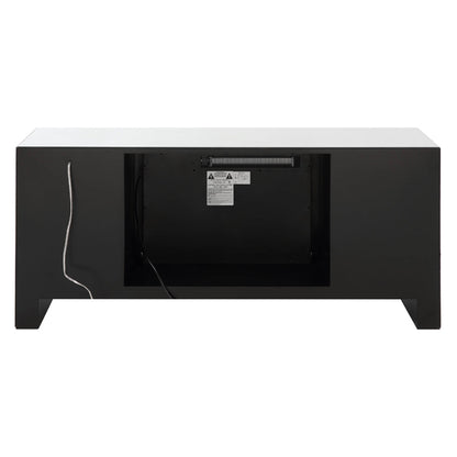ACME Noralie Mirrored & Faux Diamonds TV Stand with Fireplace & LED Model LV00317