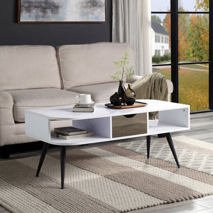 ACME Halima White & Black Coffee Table Model LV00322