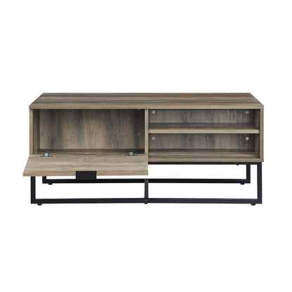 ACME Homare Rustic Oak & Black Coffee Table Model LV00323