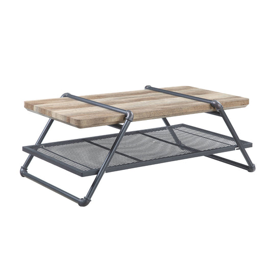 ACME Brantley Oak & Sandy Gray Coffee Table Model LV00430