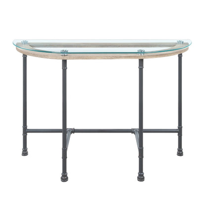 ACME Brantley Clear Glass & Sandy Gray Sofa Table Model LV00437