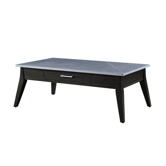ACME Zemocryss Sintered Stone Top & Dark Brown Coffee Table Model LV00608