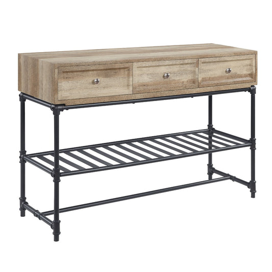 ACME Brantley Oak & Sandy Black Sofa Table Model LV00750
