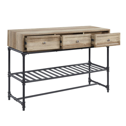 ACME Brantley Oak & Sandy Black Sofa Table Model LV00750