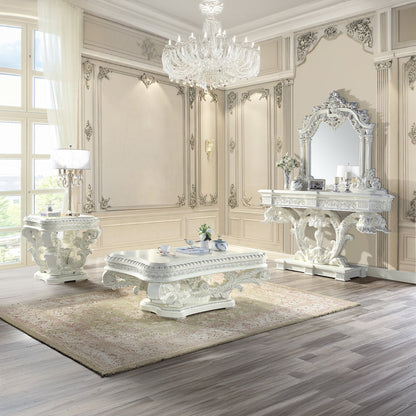 ACME Vanaheim Antique White Coffee Table Model LV00800