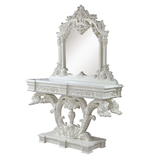 ACME Vanaheim Antique White Sofa Table Model LV00802