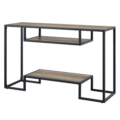 ACME Idella Rustic Oak & Black Sofa Table Model LV00887