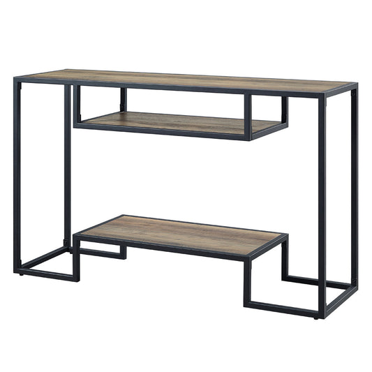 ACME Idella Rustic Oak & Black Sofa Table Model LV00887