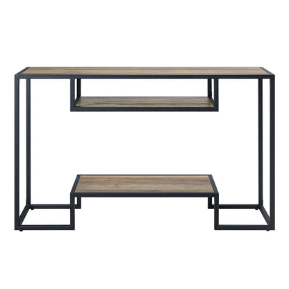 ACME Idella Rustic Oak & Black Sofa Table Model LV00887