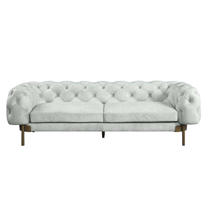 ACME Ragle Vintage White Top Grain Leather Sofa Model LV01021