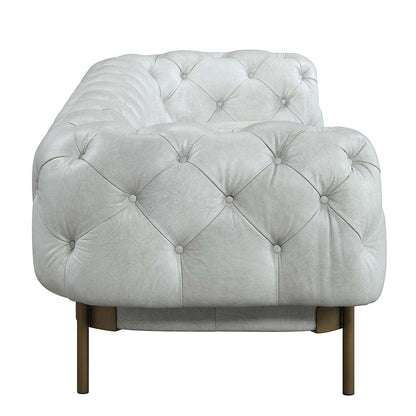 ACME Ragle Vintage White Top Grain Leather Sofa Model LV01021