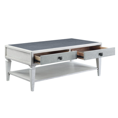 ACME Katia Rustic Gray & Weathered White Coffee Table Model LV01052