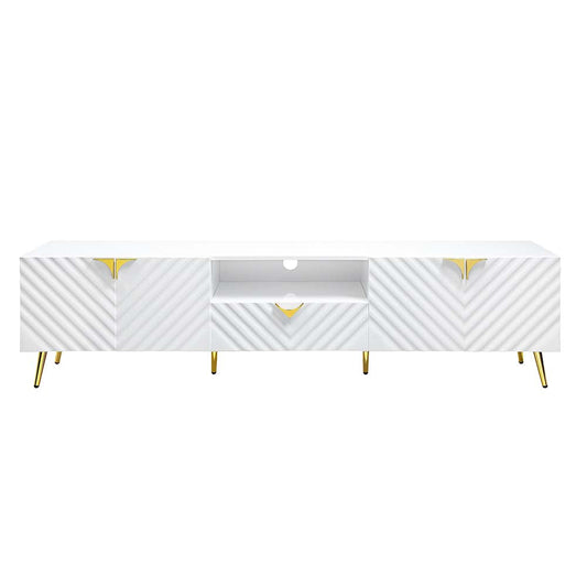 ACME Gaines White High Gloss TV Stand Model LV01138