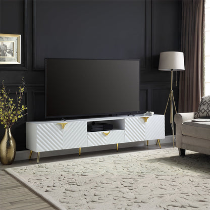 ACME Gaines White High Gloss TV Stand Model LV01138