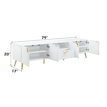 ACME Gaines White High Gloss TV Stand Model LV01138
