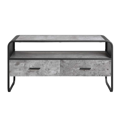 ACME Raziela Concrete Gray & Black TV Stand Model LV01143