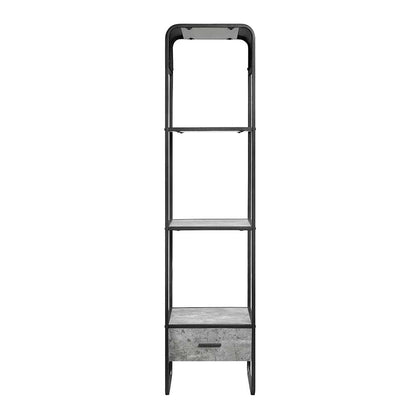 ACME Raziela Concrete Gray & Black TV Stand Side Pier Model LV01144