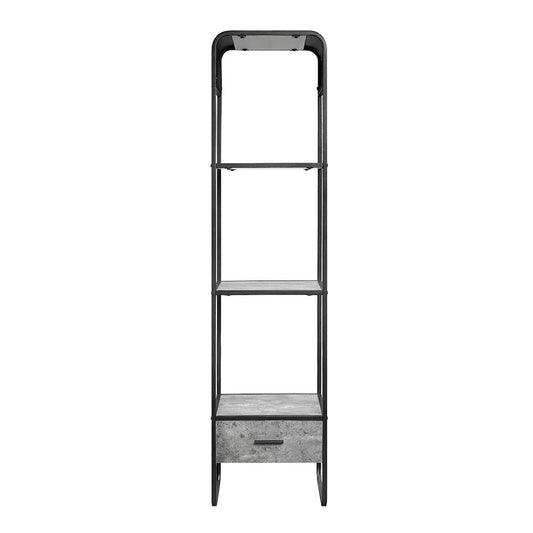 ACME Raziela Concrete Gray & Black TV Stand Side Pier Model LV01144