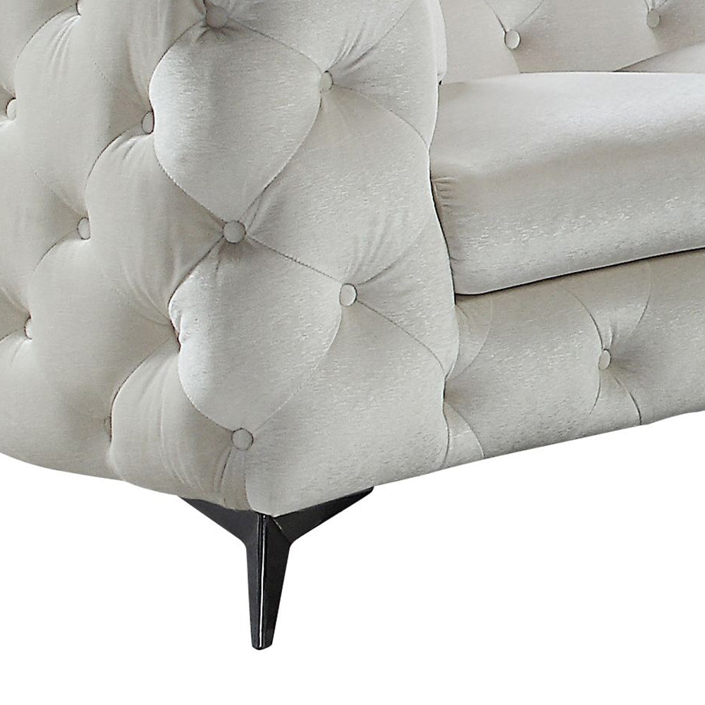 ACME Atronia Beige Fabric Sectional Sofa with 4 Pillows Model LV01160