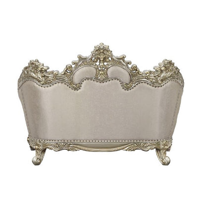 ACME Danae Fabric Champagne & Gold Loveseat with 5 Pillows Model LV01194