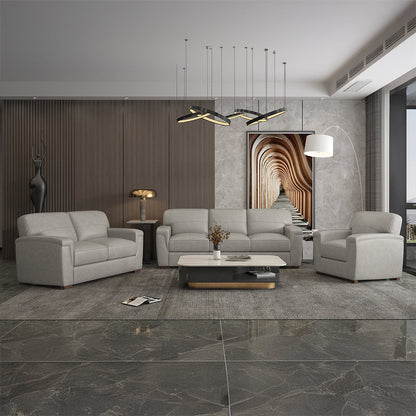 ACME Cornelia Pearl Gray Top Grain Leather Loveseat Model LV01297