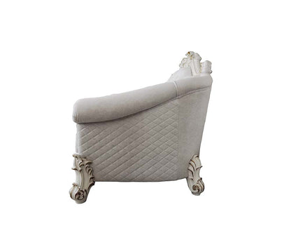 ACME Vendome II Two Tone Ivory Fabric & Antique Pearl Sofa with 6 Pillows Model LV01329