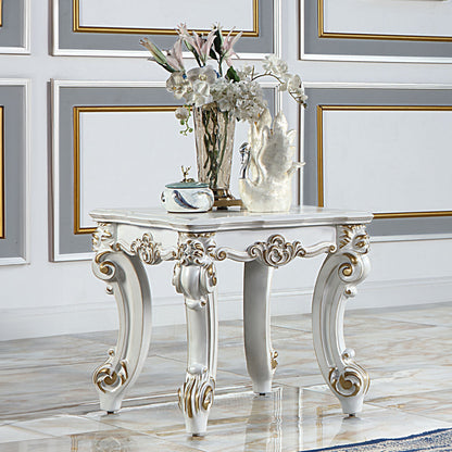 ACME Vendome II Antique Pearl End Table Model LV01333