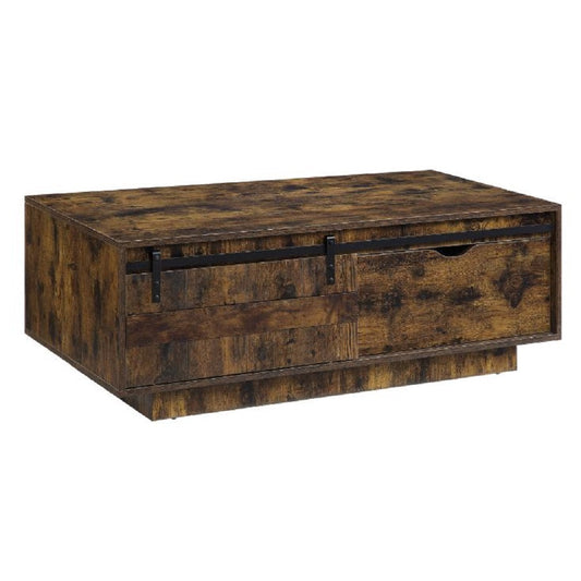 ACME Bellarosa Rustic Oak Coffee Table Model LV01442