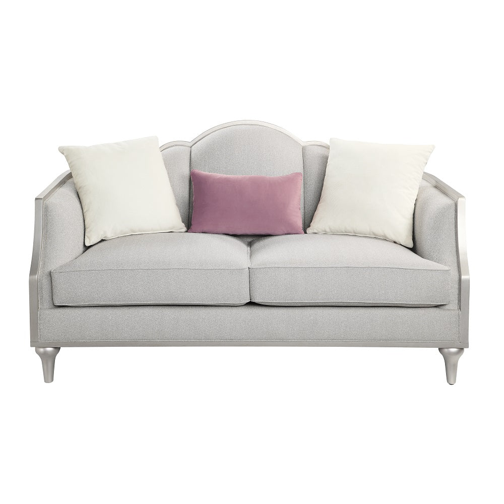 ACME Kasa Beige Linen Loveseat with 3 Pillows Model LV01500