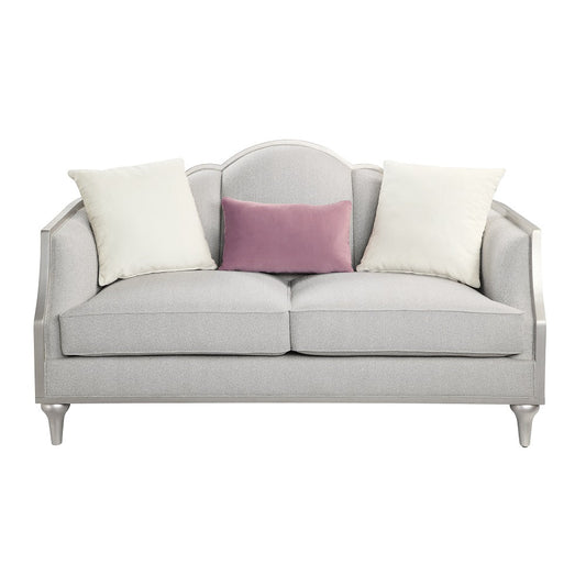 ACME Kasa Beige Linen Loveseat with 3 Pillows Model LV01500