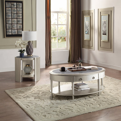 ACME Kasa Sintered Stone & Champagne Coffee Table Model LV01502