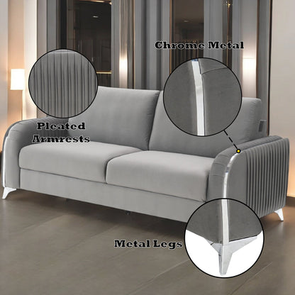 ACME Wenona Gray Velvet Sofa Model LV01710
