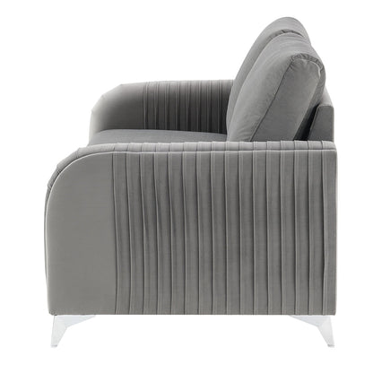 ACME Wenona Gray Velvet Loveseat Model LV01711