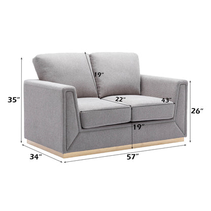 ACME Valin Gray Linen Loveseat Model LV01745