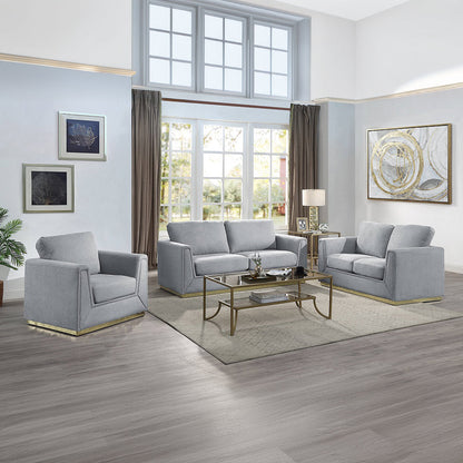 ACME Valin Gray Linen Loveseat Model LV01745