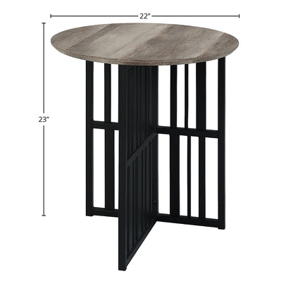 ACME Zudora Antique Oak & Black Coffee Table Model LV01751