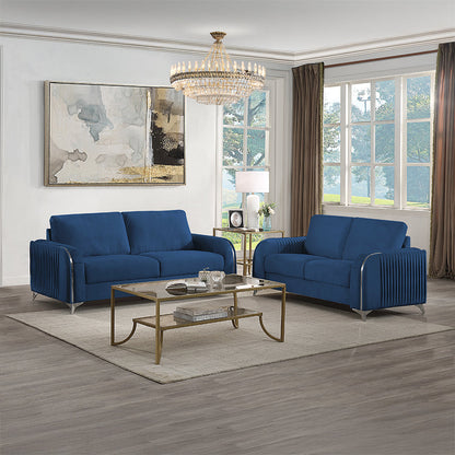 ACME Wenona Blue Velvet Loveseat Model LV01775