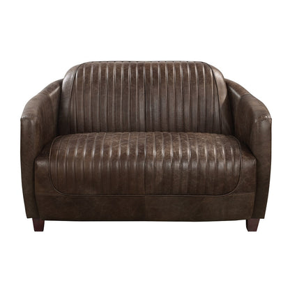ACME Brancaster Antique Slate Top Grain Leather Loveseat Model LV01810