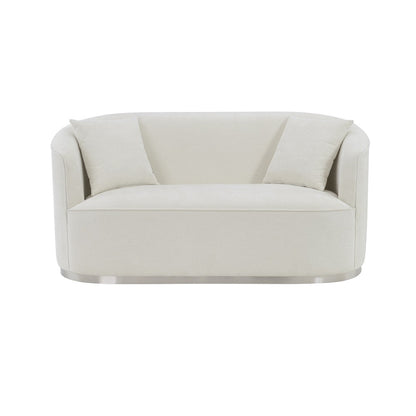 ACME Odette Beige Chenille Loveseat with 2 Pillows Model LV01918