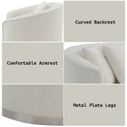 ACME Odette Beige Chenille Loveseat with 2 Pillows Model LV01918
