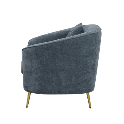 ACME Nakendra Cobalt Blue Chenille Sofa with 2 Pillows Model LV01920